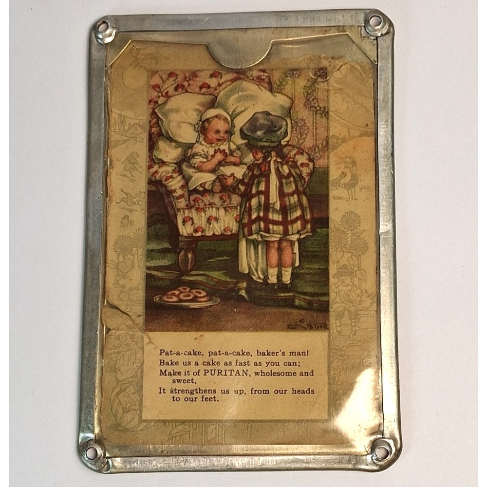 Vintage Alice Beach Winter Puritan Advertising Print Tin Metal Frame
